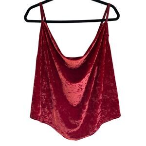 Torrid Red Velvet Cami Cowl Neck Spaghetti Strap Top Women's Sz 2X